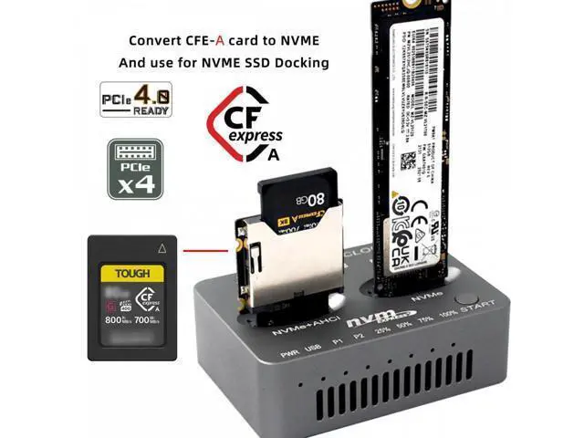 Alt view image 6 of 6 - NGFF M.2 NVMe Host to CFExpress CFA Extension Adapter M2 M-key for CFE Type-A Support Camera Memory Card