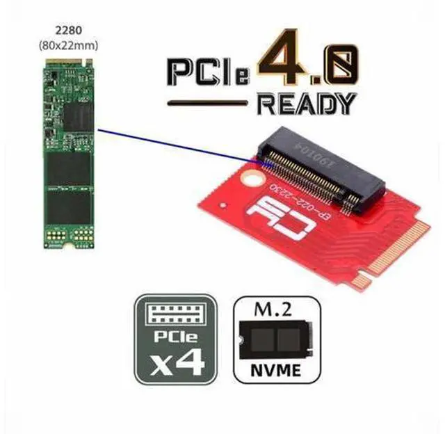Alt view image 2 of 7 - NVME M-Key 22x30mm to 22x80mm NGFF Extension SSD Upgrade Adapter Compatible with ROG Ally Gaming