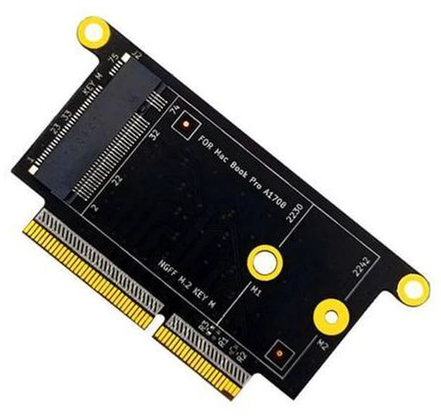 Alt view image 3 of 7 - M.2 NGFF M-Key NVME SSD Convert Card fit for Macbook Pro 2016 2017 13" A1708 A1707 A1706 SA-023