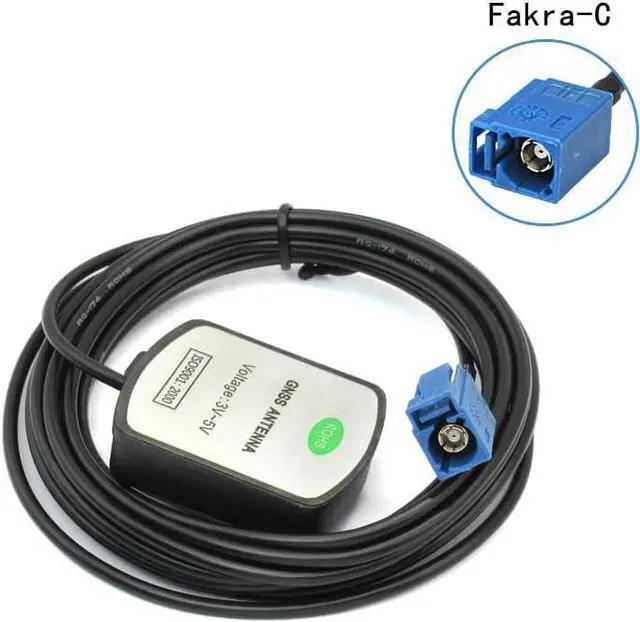 Alt view image 2 of 3 - Vehicle Waterproof Active GPS Navigation Antenna Fakra Type C Blue Magnet Mount for Audi Ford Dodge RAM GM Chevy Chevrolet GMC Jeep Cadillac BMW Audi Benz Car Truck SUV Head Unit