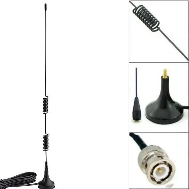 Alt view image 5 of 6 - VHF UHF Ham Radio Police Scanner Amateur Radio Mobile Radio Scanner Antenna Magnetic Base BNC Male Antenna Compatible with Uniden Bearcat Whistler Radio Shack Police Scanner Ham Radio
