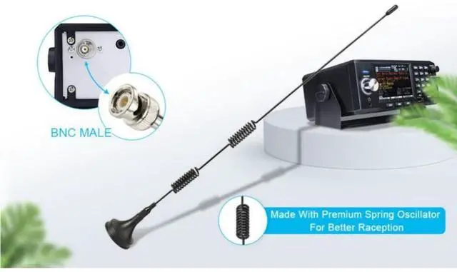 Alt view image 4 of 6 - VHF UHF Ham Radio Police Scanner Amateur Radio Mobile Radio Scanner Antenna Magnetic Base BNC Male Antenna Compatible with Uniden Bearcat Whistler Radio Shack Police Scanner Ham Radio