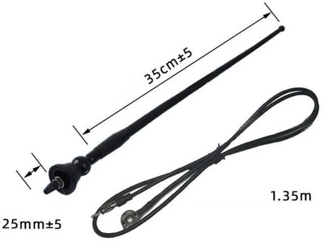 Alt view image 4 of 4 - Waterproof Marine Antenna Rubber Duck Dipole Flexible Mast FM AM Antenna for Boat Radio Car ATV UTV RZR Tractor Motorcycle Yacht Black