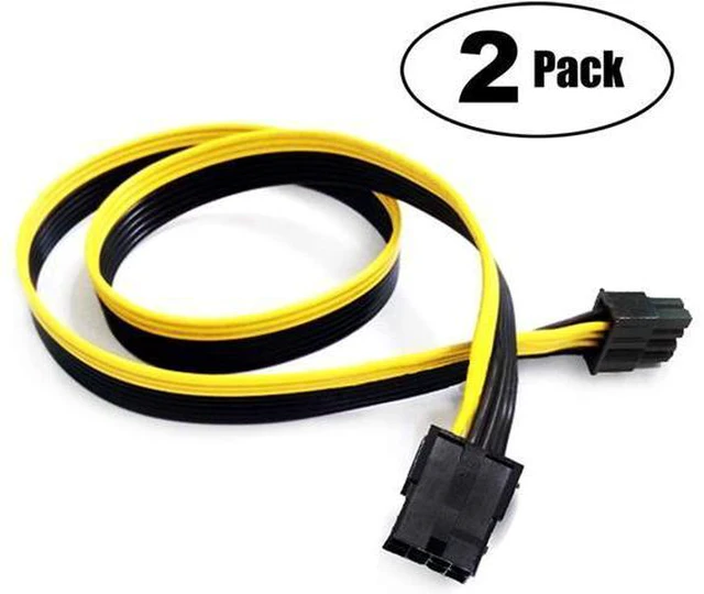 Alt view image 2 of 4 - PCIe 8 pin Extension CableTeamProfitcom 8 pin Female to 8(6+2) pin Male PCI Express Power Extension Cable 25 inches (2 Pack)