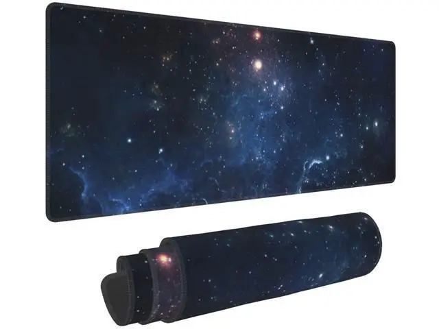 Alt view image 3 of 6 - XXL Space Galaxy Desk Mouse Pad Large Gaming Keyboard Mat Cool Extended Laptop Mouse Pad for Office Company 31.5 X 11.8 Inch