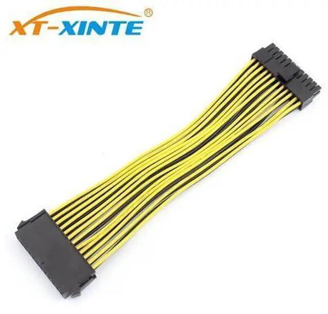 Main image of 20cm 24Pin Power Supply Cable 20+4Pin Motherboard Adapter Extension Cables Cord Extended Line 18AWG for BTC RIG Miner Mining