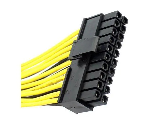 Alt view image 5 of 6 - 20cm 24Pin Power Supply Cable 20+4Pin Motherboard Adapter Extension Cables Cord Extended Line 18AWG for BTC RIG Miner Mining
