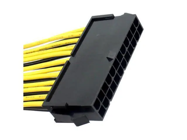 Alt view image 6 of 6 - 20cm 24Pin Power Supply Cable 20+4Pin Motherboard Adapter Extension Cables Cord Extended Line 18AWG for BTC RIG Miner Mining