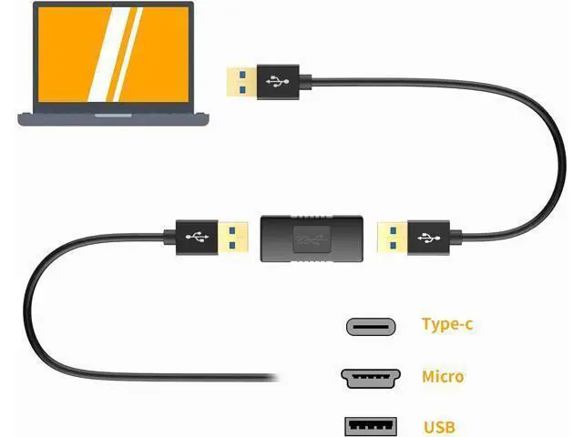 Alt view image 4 of 7 - USB 3.0 Coupler, CableCreation 2 Pack USB 3.0 Type A Female to Female Extension Adapter, USB to USB Adapter, Black