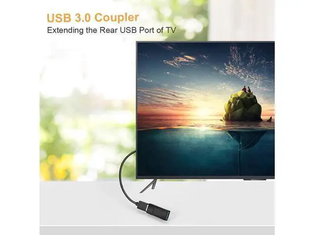 Alt view image 6 of 7 - USB 3.0 Coupler, CableCreation 2 Pack USB 3.0 Type A Female to Female Extension Adapter, USB to USB Adapter, Black