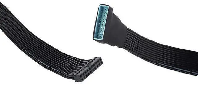 Alt view image 4 of 5 - USB 3.0 Header Extension Cable, JoyReken Low Profile USB 3.0 Internal 19/20 Pin Header Extender | USB 3 Motherboard Adapter | 5.9 inch