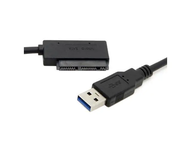 Alt view image 2 of 3 - Micro SATA 7+9 16 Pin 1.8" 90 Degree Angled Hard Disk Driver SSD Adapter to USB 3.0 Cable 10cm