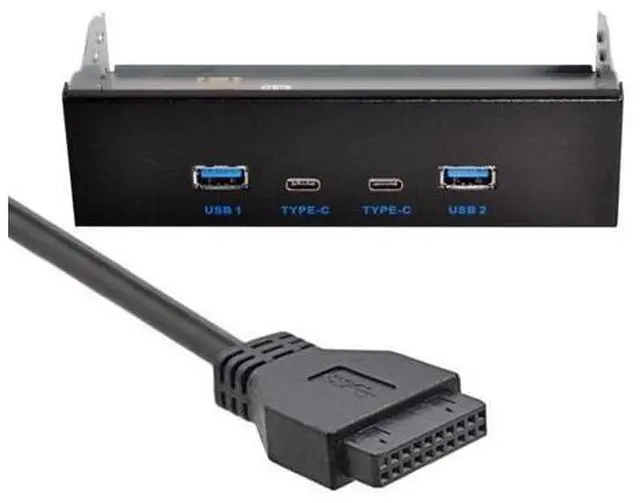 Main image of USB 3.0 HUB 4 Ports Front Panel to Motherboard 20Pin Connector Cable for 5.25" CD-ROM Bay & USB-C