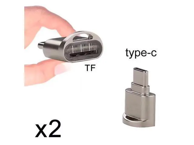 Alt view image 3 of 3 - USB-C USB 2.0 Type C to Micro SD SDXC TF Card Reader Adapter for Laptop & Cell Phone 2pcs