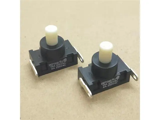 Alt view image 2 of 7 - 1pc 2plug 250VAC 6A/ 125V 13A Self-Locking Power Button For DEFOND DPC-1114 Switch For High Power Vacuum Cleaner Parts