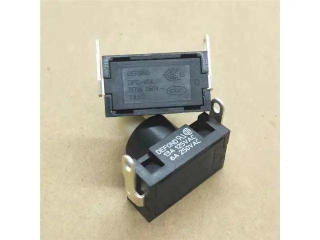Alt view image 4 of 7 - 1pc 2plug 250VAC 6A/ 125V 13A Self-Locking Power Button For DEFOND DPC-1114 Switch For High Power Vacuum Cleaner Parts