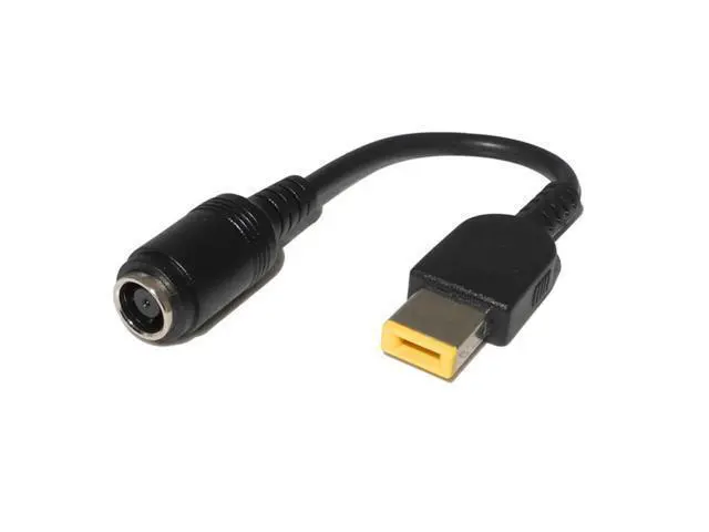 Alt view image 2 of 3 - 7.9*5.5mm Round Jack to Square Plug Adapter Charger Converter Cable For Lenovo Laptop
