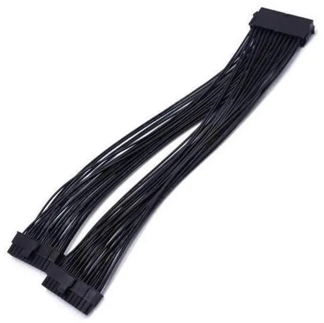 Main image of ATX 24Pin 1 To 2 Port Power Supply Extension Cable PSU Male To Female Splitter 24PIN Extension Cable