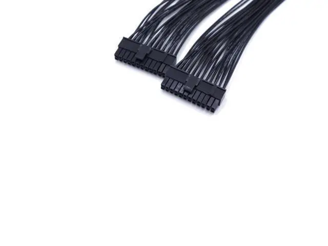 Alt view image 3 of 3 - ATX 24Pin 1 To 2 Port Power Supply Extension Cable PSU Male To Female Splitter 24PIN Extension Cable