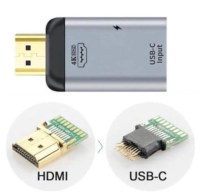 Main image of 4K 60hz 1080p USB-C Type C Female Source to HDTV Sink HDTV & PD Power Adapter for Phone & Laptop