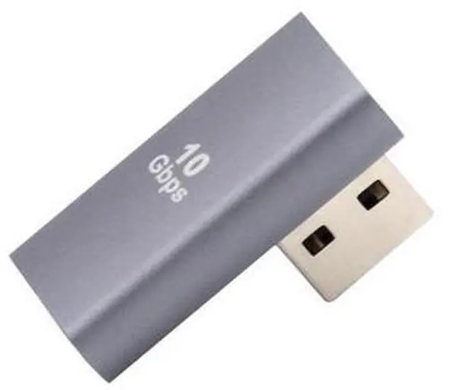 Main image of Low Profile 90 Degree Right Angled Type USB3.0 Male to Female Extension Adapter Power Data Video 10Gbps