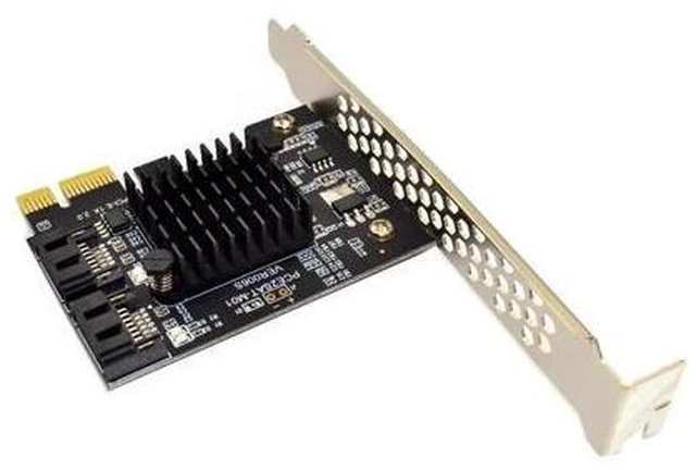 Alt view image 3 of 5 - SATA 1X 4X 8X 16X Cards PCI Express to SATA 3.0 2-Port SATA III 6Gbps Expansion Adapter Boards with Marvel 9125 chip