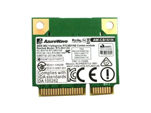 Alt view image 2 of 3 - WIFI CARD Realtek RTL8821 AW-CB161H Wifi Wlan Card Bluetooth 4.0 Combo Wireless Half Mini PCI-E Adapter 433Mbps 802.11ac