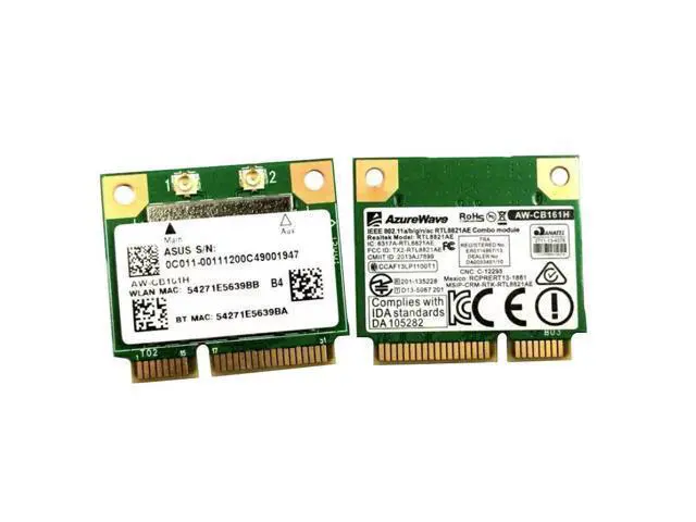 Alt view image 3 of 3 - WIFI CARD Realtek RTL8821 AW-CB161H Wifi Wlan Card Bluetooth 4.0 Combo Wireless Half Mini PCI-E Adapter 433Mbps 802.11ac
