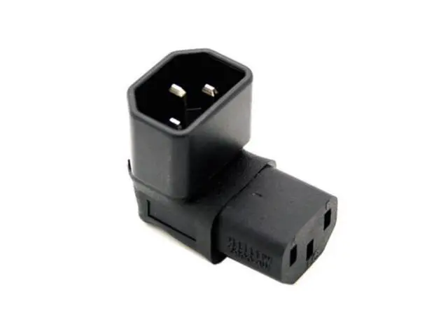 Alt view image 2 of 3 - Up Direction Right Angled 90 Degree IEC Female C13 to IEC Male C14 Power Adapter