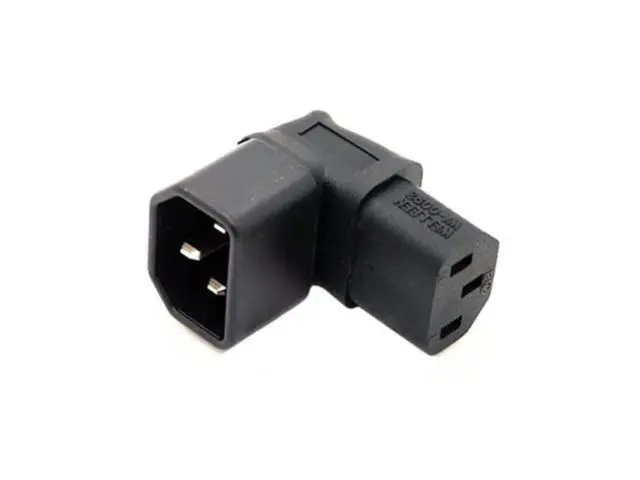 Alt view image 3 of 3 - Up Direction Right Angled 90 Degree IEC Female C13 to IEC Male C14 Power Adapter