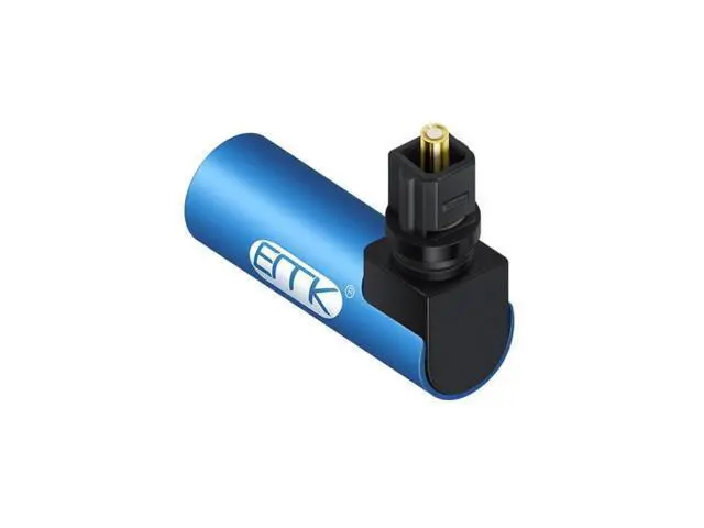 Alt view image 3 of 3 - Full EMK Right Angle Digital Optical Audio Cable SPDIF Toslink 90 Degree Optical Adapter for Speaker Soundbox TV