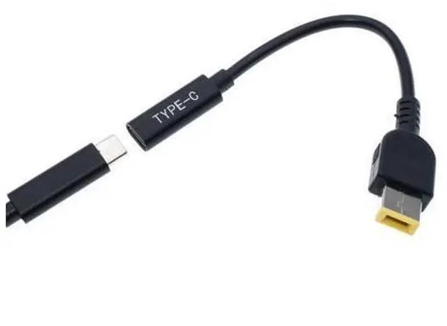 Main image of FOR Laptop DC Power Connector Cable Cord USB Type C Female to Square for T460s E470 T450