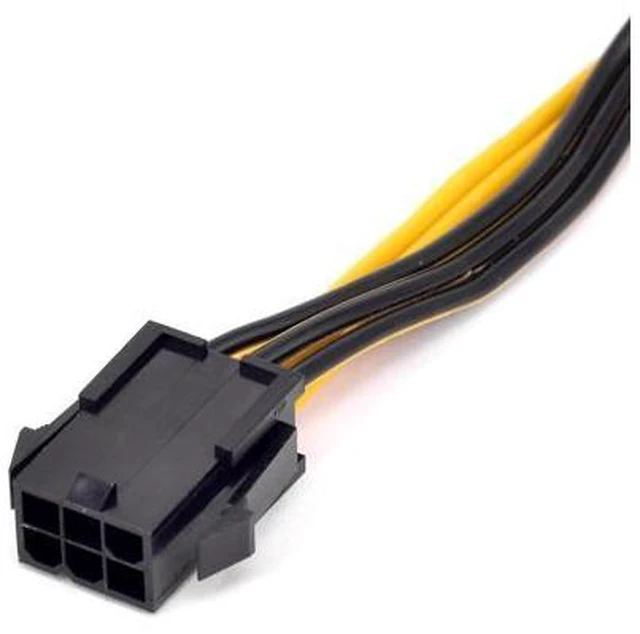 Alt view image 2 of 4 - PCIe GPU 6pin Port Multiplier PCIe Graphics card 6 Pin 1 to 3 ways Female to Male Extension Cable DIY BTC Power Supply Cord