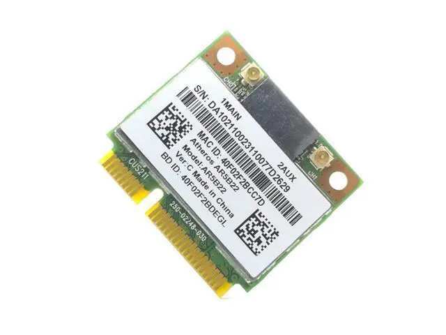 Alt view image 3 of 3 - Dual Band Wireless PCI Express Network Adapter 2.4GHz + 5GHz Dual Band, AR5B22 Mini PCI-E Card with Bluetooth-com 4.0