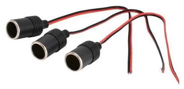 Main image of 1pcs 12V/24V 10A Power Cigarette Lighter Connector Plug with Female Socket Plug Red Light Car Navigation Car Charger Plug