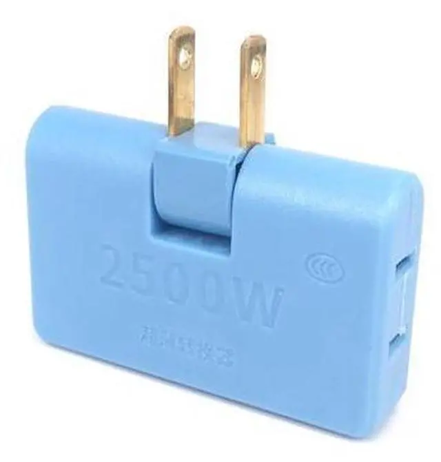 Main image of Rotatable Socket Converter One In Three 180 Degree Extension Plug Multi plug Mini Slim Wireless Outlet Adapter Light Convenient Color:Blue