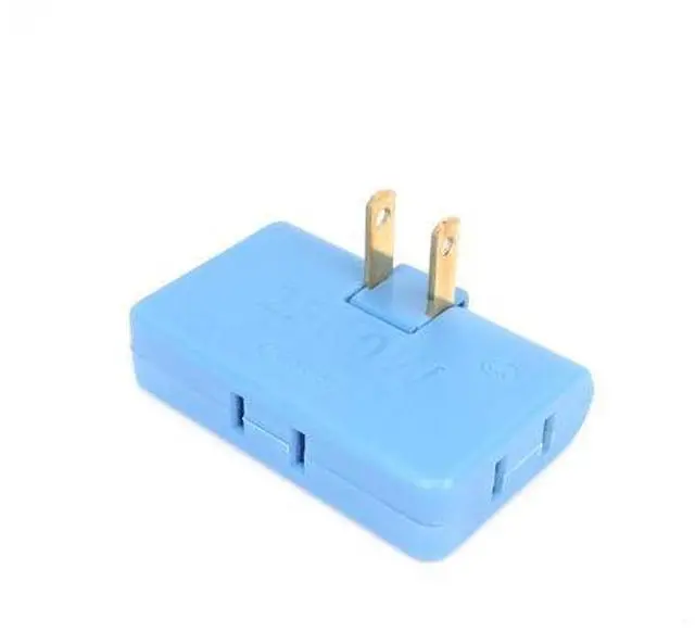 Alt view image 3 of 6 - Rotatable Socket Converter One In Three 180 Degree Extension Plug Multi plug Mini Slim Wireless Outlet Adapter Light Convenient Color:Blue