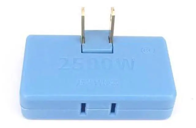 Alt view image 4 of 6 - Rotatable Socket Converter One In Three 180 Degree Extension Plug Multi plug Mini Slim Wireless Outlet Adapter Light Convenient Color:Blue