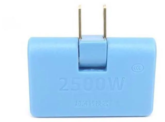 Alt view image 5 of 6 - Rotatable Socket Converter One In Three 180 Degree Extension Plug Multi plug Mini Slim Wireless Outlet Adapter Light Convenient Color:Blue