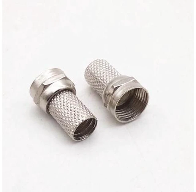 Main image of 10pcs 75-5 Thread F Head Inch Metric System Self-tightening F Head Set-top Box Connector Cable TV Distributor Connector