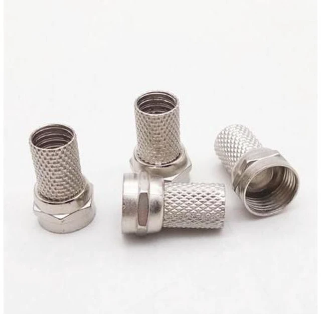 Alt view image 3 of 3 - 10pcs 75-5 Thread F Head Inch Metric System Self-tightening F Head Set-top Box Connector Cable TV Distributor Connector