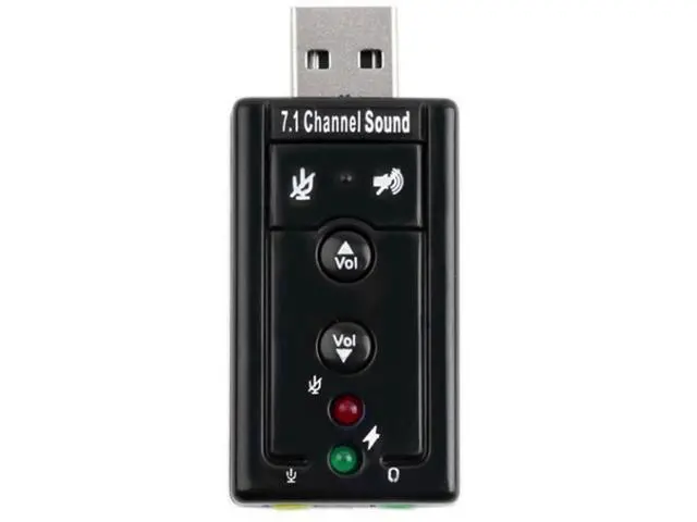 Alt view image 2 of 3 - Mini External USB To 3.5mm Microphone Headphone Jack Stereo Headphone Mix Sound Card Audio Adapter Laptop Speaker Connector