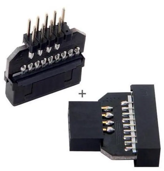 Main image of 1set Reversible USB 2.0 9Pin Housing to Motherboard USB 3.0 20pin Header Female Adapter