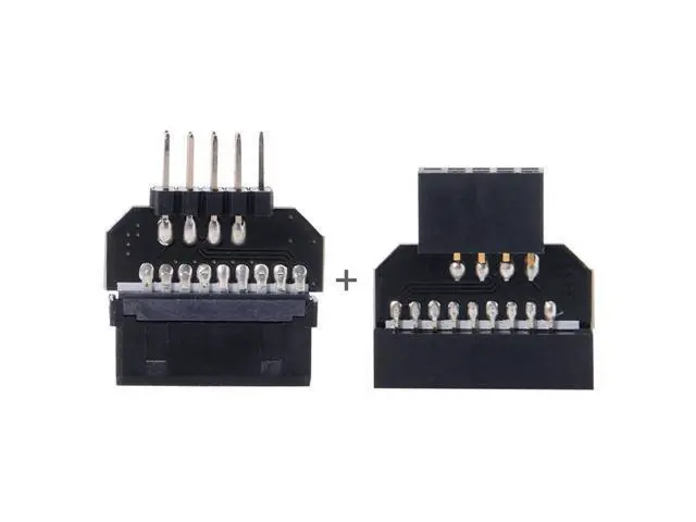 Alt view image 3 of 3 - 1set Reversible USB 2.0 9Pin Housing to Motherboard USB 3.0 20pin Header Female Adapter