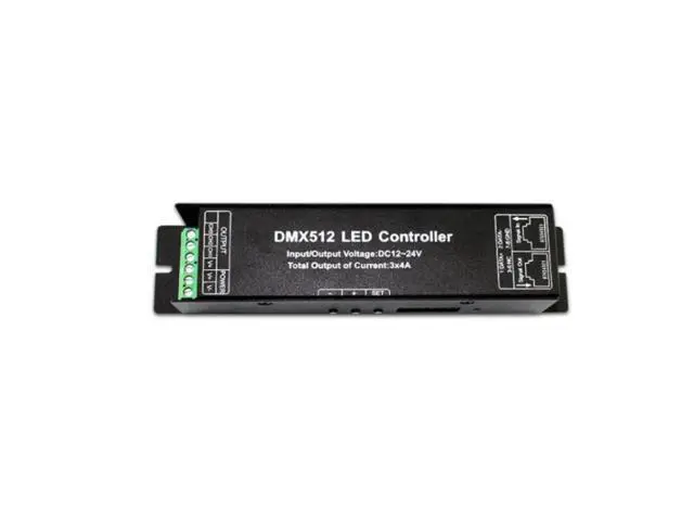Alt view image 3 of 3 - Led Controller with Display Digital Tube Dmx512 Decoder Driver Dimmer Dc 12 24V 3X4A for Rgb Led Strip Lights (3 Channel)