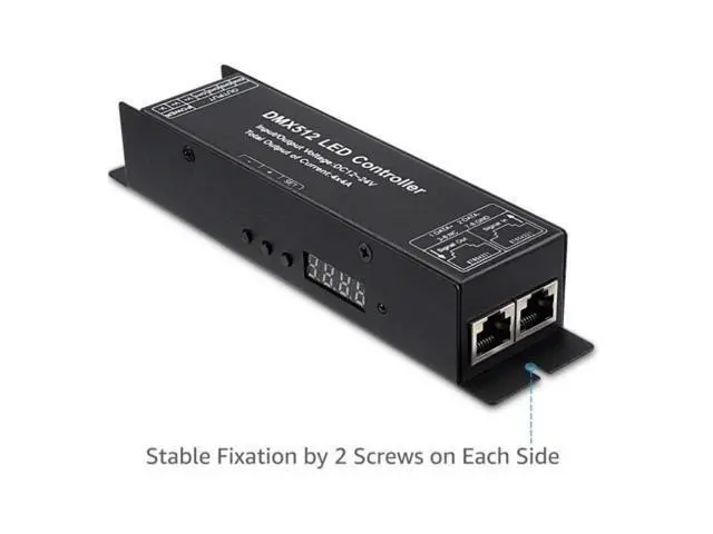 Alt view image 2 of 3 - Led Controller with Display Digital Tube Dmx512 Decoder Driver Dimmer Dc 12 24V 3X4A for Rgb Led Strip Lights (3 Channel)