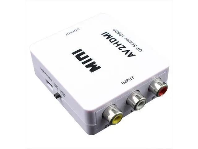 Alt view image 2 of 3 - RCA AV to HDMI Converter Adapter Mini Composite CVBS to HDMI AV2HDMI Converter Adapter - White