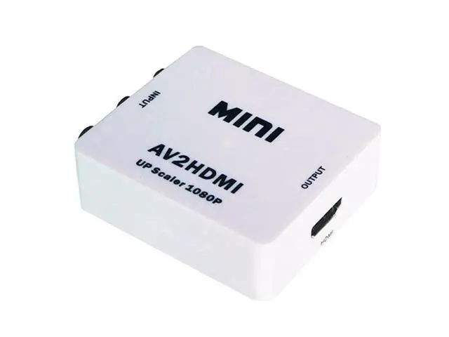Alt view image 3 of 3 - RCA AV to HDMI Converter Adapter Mini Composite CVBS to HDMI AV2HDMI Converter Adapter - White