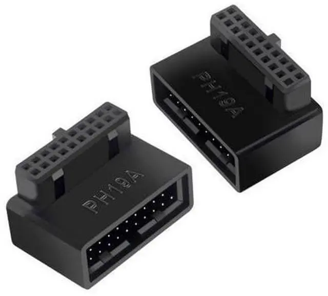 Main image of Motherboard USB 3.0 20Pin Male to Female Extension Adapter Up & Down Angled 90 Degree Overmold 1Set/2Pcs