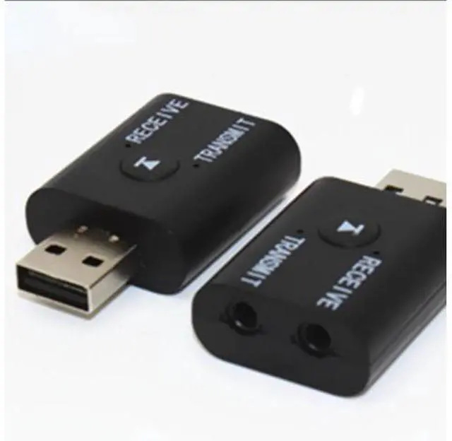 Alt view image 2 of 3 - USB Bluetooth 5.0 Adapter 2 In 1, USB Bluetooth Receiver/ Transmitter,AUX-in 3.5 Mm Jack, Denoise HIFI Music for TV